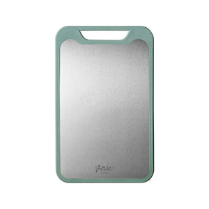1pc Cutting Board Two Sides Of Stainless Steel and Plastic Dual-purpose Multifunctional Cut Vegetables and Meat Chopping Board acacuss