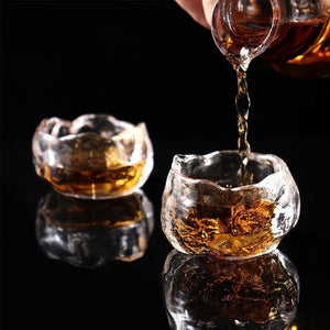 1pc Japanese Style Glass Cup Tasting Transparent/Frozen Tea Cups White Wine Cup Kongfu Master Teacup acacuss