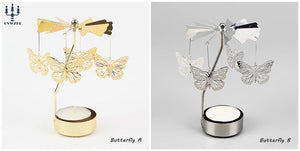 1pc Metal Hot Rotating Candle Holder Christmas Rotating Candle Holder Dinner Party Wedding Party Candle Holder Decoration Gift acacuss