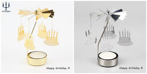 1pc Metal Hot Rotating Candle Holder Christmas Rotating Candle Holder Dinner Party Wedding Party Candle Holder Decoration Gift acacuss