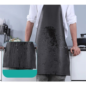 1pc Waterproof Oilproof Apron PVC Leather Heavy Duty Apron For Cleaner Cooking Grill Kitchen Multi-Sizes Kitchen Aprons acacuss