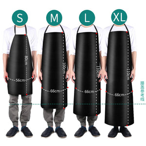 1pc Waterproof Oilproof Apron PVC Leather Heavy Duty Apron For Cleaner Cooking Grill Kitchen Multi-Sizes Kitchen Aprons acacuss