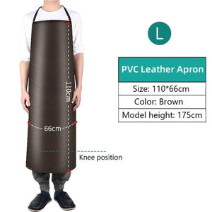 1pc Waterproof Oilproof Apron PVC Leather Heavy Duty Apron For Cleaner Cooking Grill Kitchen Multi-Sizes Kitchen Aprons acacuss
