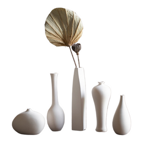 1pc White Frosted Ceramic Vase Ornaments Home Decoration Ceramic Flower Vase Wedding Photography Props acacuss