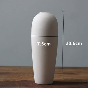 1pc White Frosted Ceramic Vase Ornaments Home Decoration Ceramic Flower Vase Wedding Photography Props acacuss