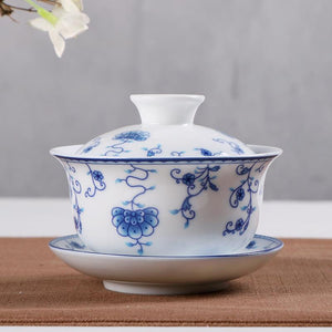 1pcs 150ml Ceramics Gaiwan Tea Tureen Chinese Style Porcelain Pot Set Travel Kettle Hand Painted Teacups Teaware Accessories acacuss