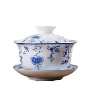 1pcs 150ml Ceramics Gaiwan Tea Tureen Chinese Style Porcelain Pot Set Travel Kettle Hand Painted Teacups Teaware Accessories acacuss