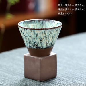 1pcs 200ml conical coffee cup stoneware creative vintage ceramic coffee cup ceramic cup water cup upgraded acacuss