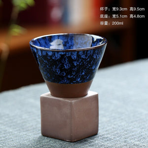1pcs 200ml conical coffee cup stoneware creative vintage ceramic coffee cup ceramic cup water cup upgraded acacuss