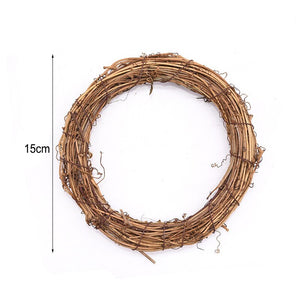 1pcs Christmas Decoration 12-25cm Christmas Party Wedding Wreaths Decoration Garland Material Rattan Wreath DIY Wreath Party acacuss