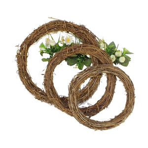 1pcs Christmas Decoration 12-25cm Christmas Party Wedding Wreaths Decoration Garland Material Rattan Wreath DIY Wreath Party acacuss
