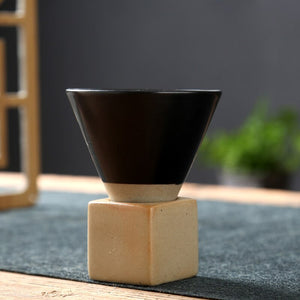 1pcs Creative Retro Ceramic Coffee Cup Rough Pottery Tea Cup Japanese Latte Pull Flower Porcelain Cup Household New Pottery Mug acacuss