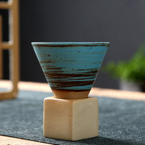 1pcs Creative Retro Ceramic Coffee Cup Rough Pottery Tea Cup Japanese Latte Pull Flower Porcelain Cup Household New Pottery Mug acacuss