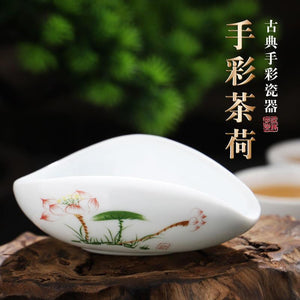1piece Ceramic Tea Holder Spoon Spare Accessories Business High-Quality Porcelain Gift Tableware acacuss
