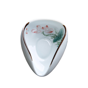 1piece Hand Painted Tea Holder Spoon Ceramic Spare Accessories Business High-Quality Porcelain Gift Tableware acacuss