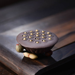 1piece Mascot of Lotus Seat Tea Pet Accessories Purple Clay Home Decoration Gift Luck Home Furnishing Articles acacuss