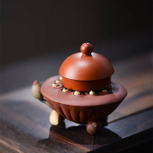 1piece Mascot of Lotus Seat Tea Pet Accessories Purple Clay Home Decoration Gift Luck Home Furnishing Articles acacuss