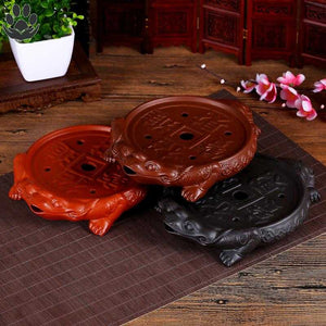 1piece Purple Clay Tea Trays pet Mascot China Business Gifts Home Decoration Wedding Gift acacuss