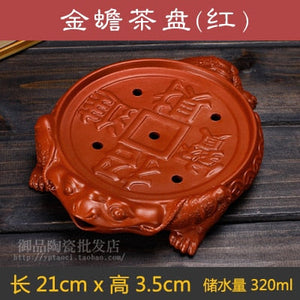 1piece Purple Clay Tea Trays pet Mascot China Business Gifts Home Decoration Wedding Gift acacuss