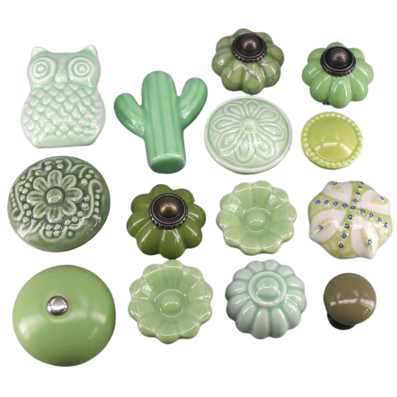 green emerald velvet dress 1x Green color series Ceramic Knobs Dresser Drawer Cabinet Handle Pull –  acacuss