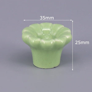 1x Green color series Ceramic Knobs Dresser Drawer Cabinet Handle Pulls / CuteKitchen Cupboard Knob Furniture Hardware acacuss
