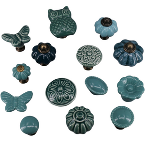 1x Special color Ceramic Wardrobe Drawer Pull Handle Furniture Knob Hardware Europe Cabinet Cupboard Handles Drawer Pull acacuss