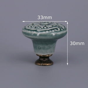 1x Special color Ceramic Wardrobe Drawer Pull Handle Furniture Knob Hardware Europe Cabinet Cupboard Handles Drawer Pull acacuss