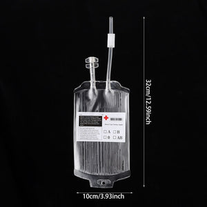 2/4Pcs Clear Halloween Blood Bags 400ml PVC Food Grade Drink Bag Halloween Party Decor Horror Props Cosplay Vampire Blood Pouch acacuss