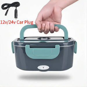 2-In-1 Electric Heating Lunch Box Car + Home 12V/220/110V Portable Stainless Steel Liner Bento Lunchbox Food Container Bento Box acacuss