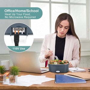 2-In-1 Electric Heating Lunch Box Car + Home 12V/220/110V Portable Stainless Steel Liner Bento Lunchbox Food Container Bento Box acacuss