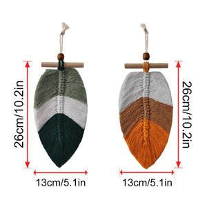 2 Pieces Bohemian Woven Leaf Hanging Decorations Wall Home Decoration Handicrafts Hanging Ornaments Room Decor acacuss