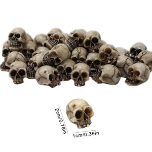 20 Pieces Mini Skulls Decor Skeleton Heads Realistic Skeleton Skulls Crafts Decoration For Flower Pot Home Halloween Decoration acacuss