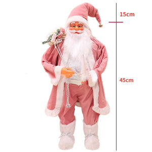 2023 New Year pink Big Santa Claus Doll Children Xmas Gift Christmas Hat Decorations for Home Wedding Party Supplies Ornaments acacuss