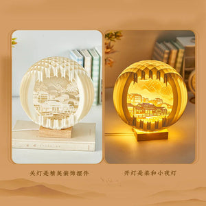 2024 Paper Carving Lamp Creative Three-dimensional Light Luxury Birthday Gift Bedroom Romantic Night Light Gift Decoration acacuss