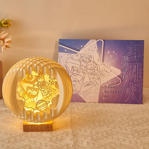 2024 Paper Carving Lamp Creative Three-dimensional Light Luxury Birthday Gift Bedroom Romantic Night Light Gift Decoration acacuss