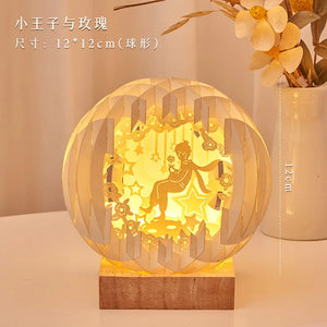 2024 Paper Carving Lamp Creative Three-dimensional Light Luxury Birthday Gift Bedroom Romantic Night Light Gift Decoration acacuss