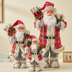 2024Large Santa Claus Merry Christmas Decorations for Home Happy New Year 2023 Santa Claus Doll Window Decorations Home gift acacuss