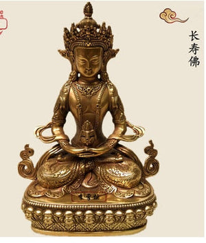 21CM Copper Statue Medicine Master Buddha Yellow God Wealth Green Tara Vajrasattva Great White Umbrella Cover Sun Tathaga acacuss