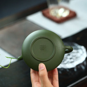 230CC Real Handmade Green Kettle Yixing Purple Clay Teapot Puer Tea Set Kung Fu Zisha Teaware acacuss