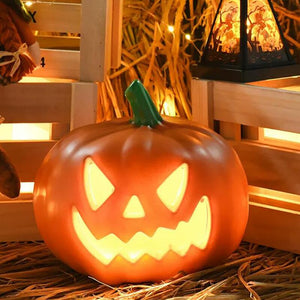 24*20cm Pumpkin Lantern Plastic Halloween Led Pumpkin Lamp Flashing Ghost Lighting Festival Park Indoor Garden Decoration New acacuss