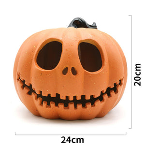 24*20cm Pumpkin Lantern Plastic Halloween Led Pumpkin Lamp Flashing Ghost Lighting Festival Park Indoor Garden Decoration New acacuss