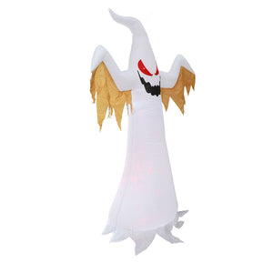 240cm Halloween Inflatable Ghost with Rotating Flame Light Horror Halloween Decoration for Home Outdoor Yard Glowing Ghost Props acacuss