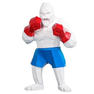 24cm Creative Boxing King Kong Sculpture Fashion Gorilla Animal Character Figurine Orangutan Home Decoration Desk Decor and Gift acacuss