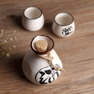 250ml Japanese Ceramic wine set sake white wine yellow wine small wine bottle wine glass one pot and two cups three-piece set acacuss