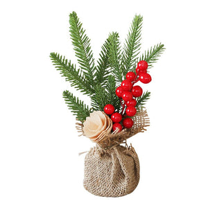 25CM Christmas Decorations Desktop Window Mini Christmas Tree Decoration Potted Festival Scene Arrangement Decorations 2023 acacuss