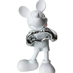 29/30cm Disney Mickey Mouse Figure Mickey Welcome Guests Children Toy Resin Model Love Sitting Home Furnishing Halloween Gift acacuss
