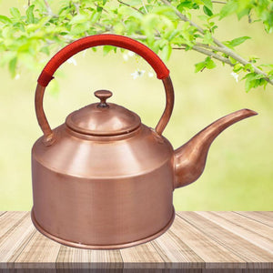 2L/3L Tibetan Long Mouth Copper Kettle Handmade Red Copper Teapot Boiling Water Kettle Tea Infuser Pure Copper Tea Set acacuss