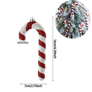 2Pcs Christmas Decoration Large Candy Cane DIY Xmas Tree Hanging Pendant Home Christmas Party Favors New Year Gift 2024 Navidad acacuss