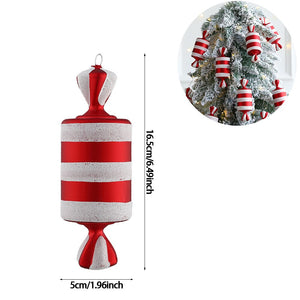 2Pcs Christmas Decoration Large Candy Cane DIY Xmas Tree Hanging Pendant Home Christmas Party Favors New Year Gift 2024 Navidad acacuss