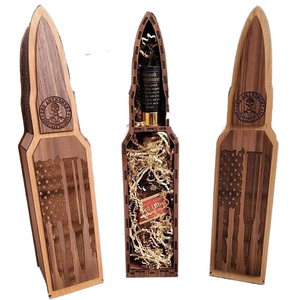 2nd Amendment Whiskey holder bullet flag wine holder Wooden flag box gun lover decor acacuss